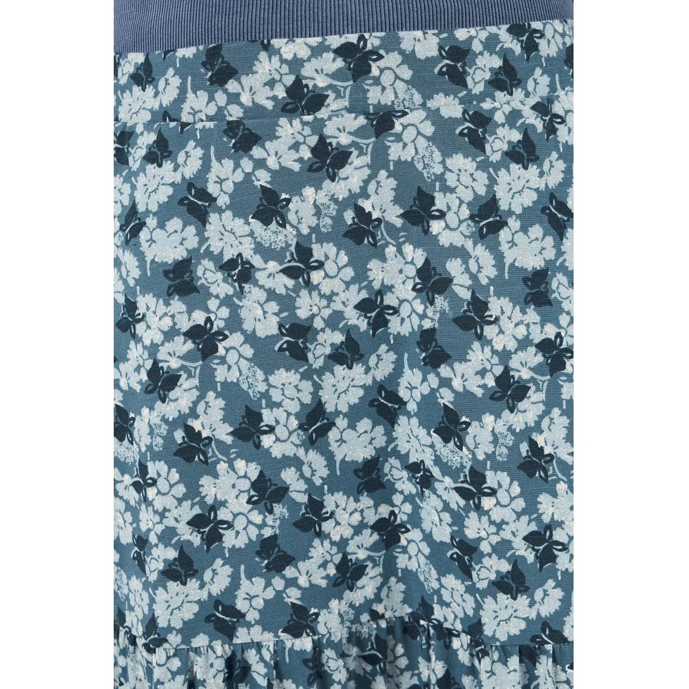 Toad&Co Marigold Tiered Midi Skirt Pacific Blue Print Size Medium New With Tags - Picture 5 of 8